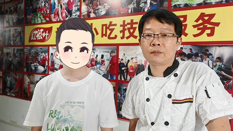 浙江宁波帅哥来红松叶学习柳州螺蛳粉