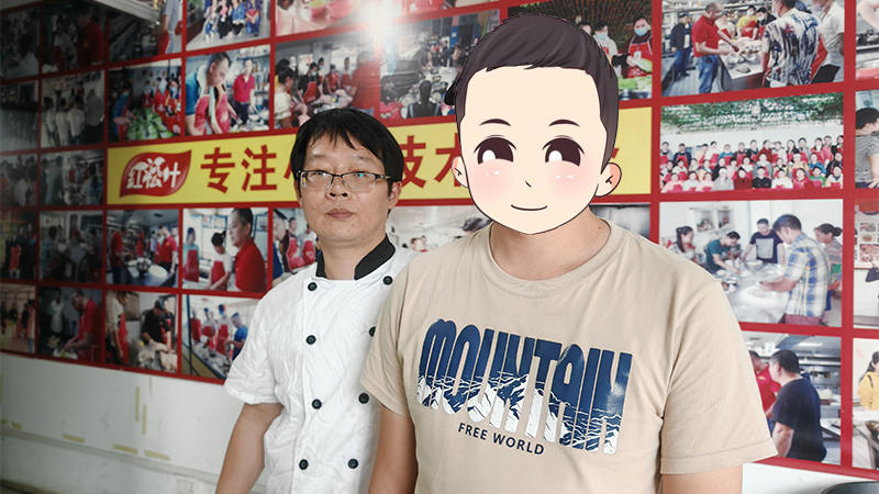 柳州帅哥到红松叶学凉拌菜,试吃满意当场报名